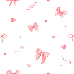 Watercolor bow. Hand drawn illustration isolated, white background. Purple, pink, pastel colors. Wedding invitation, party decoration, greeting card. Node symbol. Vintage tie, bow tie. Fashionable coq