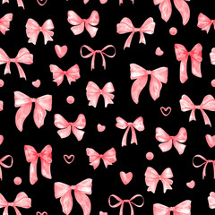 Watercolor bow. Hand drawn illustration isolated, white background. Purple, pink, pastel colors. Wedding invitation, party decoration, greeting card. Node symbol. Vintage tie, bow tie. Fashionable coq