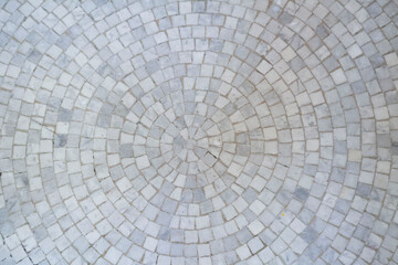 Mosaic floor spiral stone tile work background texture, Library of Congress Washington DC