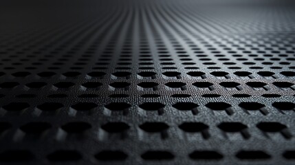 Close-up of a textured surface with perforations, showcasing modern design and industrial aesthetics.