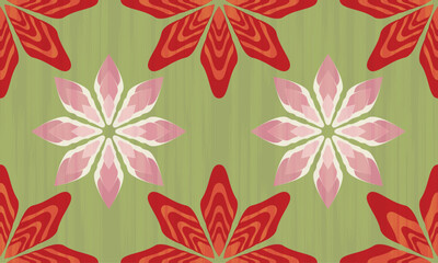 Seamless fabric pattern in the shape of a simple flower, beautiful pattern, vector