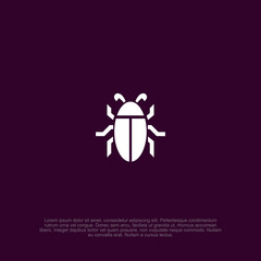 simple, minimalist, bold and modern flat logo mantis bug, black and white logo illustration