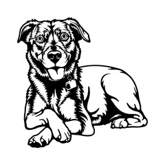 Fototapeta premium Austrian Shorthaired Pinscher Dog Breed - Pet Vector Cut file, Dog Silhouette Stencil - Cricut file