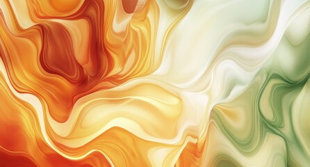 Swirling patterns of warm hues create an abstract composition, evoking a sense of calm and creativity within a minimalistic design approach