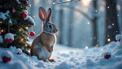 rabbit in the snow 