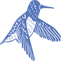 line art kingfisher art with color