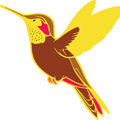 line art kingfisher art with color