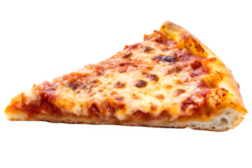 margarita pizza slice on transparent background