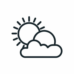 Sun and Cloud Vector Design.