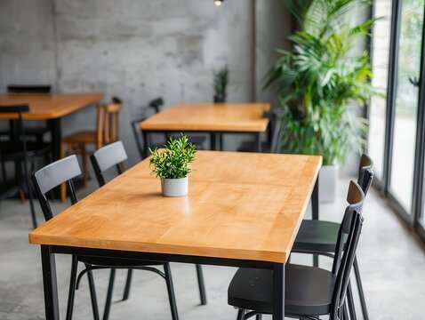 Urban cafe where workspaces shift and adapt, showcasing dynamic flexibility in contemporary business setups