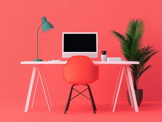 Modular home office setup transforming dynamically, showcasing adaptability in modern worklife balance