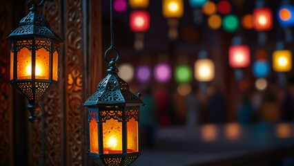 christmas lantern in the night