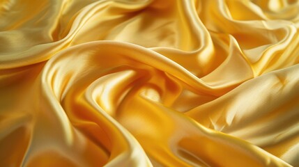 Fototapeta premium Soft Elegance: Silk Satin Fabric Texture in Gold Tones for Fashion Background