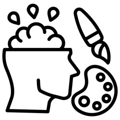 Creativity Linear Icon Productivity