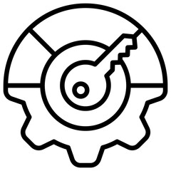 Key Performance Indicators Linear Icon Productivity