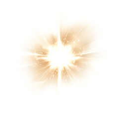 Obraz premium Transparent yellow sunlight special lens flash light effect. Front solar flare lenses 