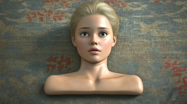 Realistic CPR Training Dummy on Clean Background