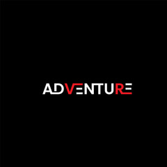 Adventure Lettering Typography wordmark monogram logo 