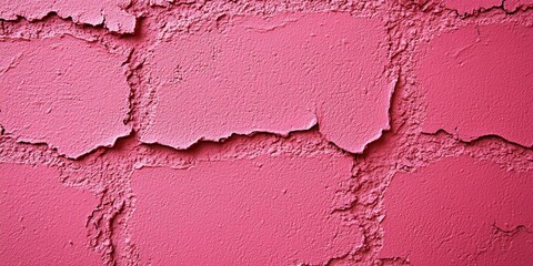 Pink Textured Wall Cracked Plaster Rough Surface Background