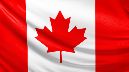 Canada flag picture, close-up shot of canadian nation flag, america, animated flag background photo, 3D photo of a flag, national symbol of american country, patriotism, full screen