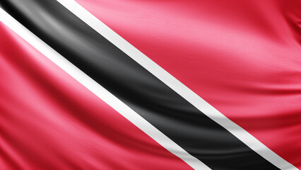 Trinidad y Tobago flag picture, close-up shot of Trinidad nation flag, america, animated flag background photo, 3D photo of a flag, national symbol of american country, patriotism, full screen
