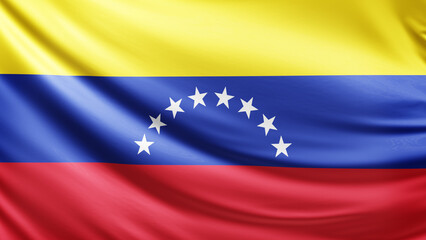 Venezuela flag picture, close-up shot of venezuelan nation flag, america, animated flag background photo, 3D photo of a flag, national symbol of american country, patriotism, full screen