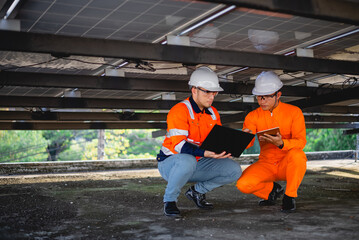 Two electrical engineers are planning to install a solar panel power system to provide electricity to their office professionally.