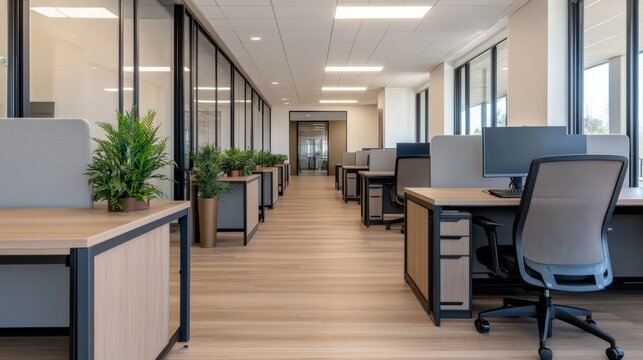 Modern office interiors capturing corporate workspace design for enhanced productivity