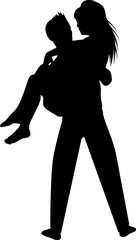 Silhouettes of an embracing couple portraying warmth, love, and unity in a stylized and elegant form. Ideal for romantic and relationship-themed designs, the artwork symbolizes affection and closeness