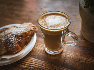 Latte Art and Pastry: A Cozy Coffee Shop Moment