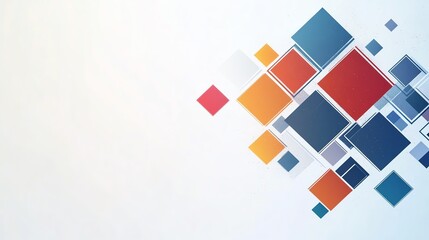 A modern abstract background featuring colorful geometric shapes, perfect for design projects and presentations.