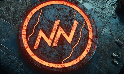 Grungy Neon NN Logo: A Dark and Edgy Design