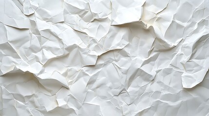 Obraz premium White crumpled paper texture background white color