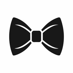 Black Bowtie Silhouette Vector Art