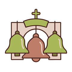 Obraz premium Easter Church Bells Icon