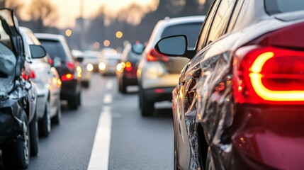 Traffic Accident Scene with Diverse Personnel in Action