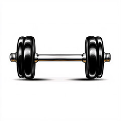 Fototapeta premium realistic vector illustration of fitness dumbbell, showcasing gym equipment with sleek design. Perfect for fitness enthusiasts and gym related content