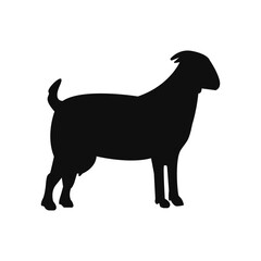 Silhouette Goat Vector Art Illustration - High-Quality Graphics