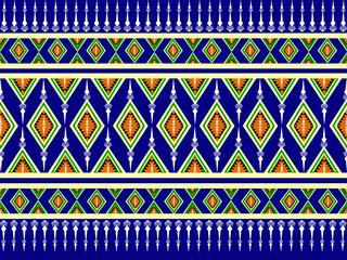 Geometric Ethnic Oriental Seamless Pattern Traditional Design for Background, Carpet, Wallpaper, Clothing, Wrapping, Batik, Fabric, Illustration, Embvroidery Style
