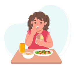 Children eat ice cream before their main meal