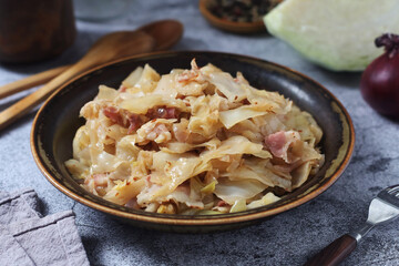 Southern Fried Cabbage, traditional dish in the South of the USA
