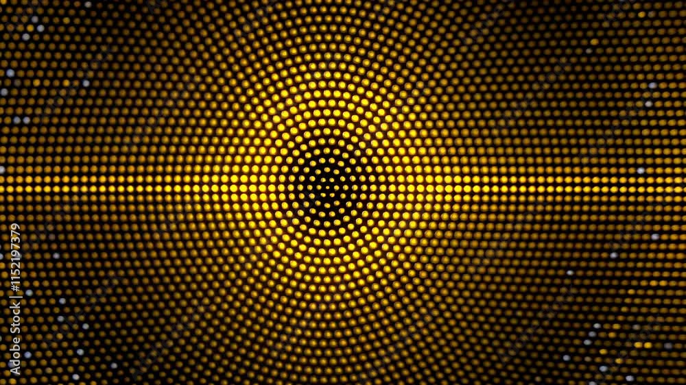 Fototapete mesmerizing golden light trails swirl against a black backdrop. sparkling particles evoke elegance a