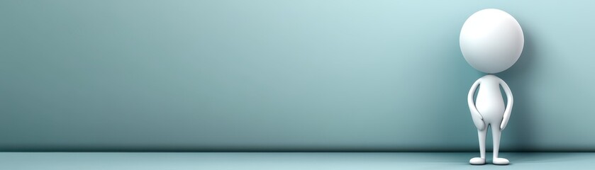 Portrait of a confident man against vibrant blue wall, captivating studio photograph