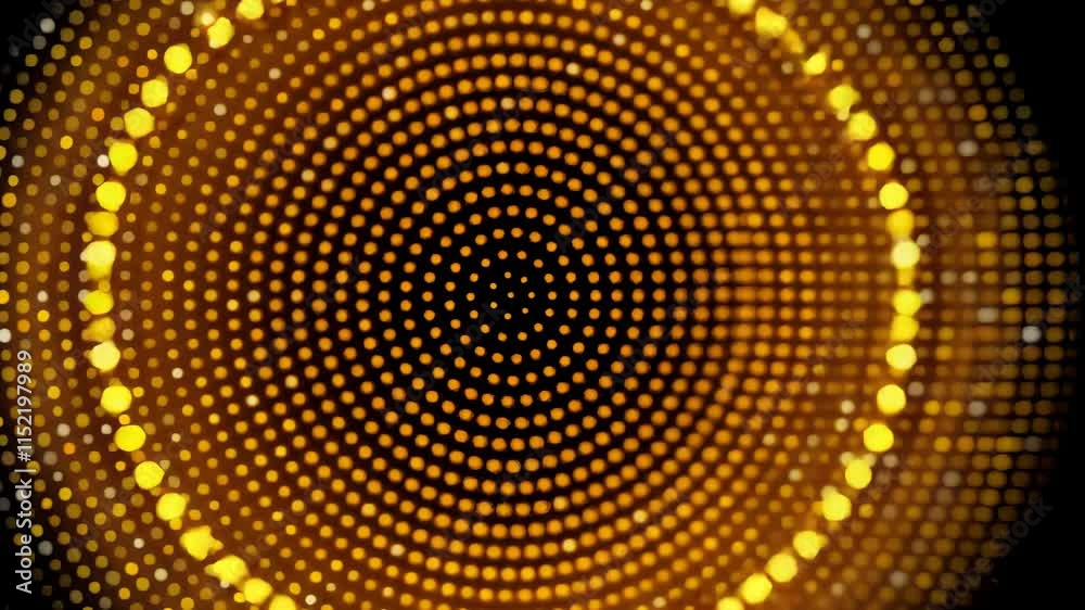 Poster Mesmerizing golden light trails swirl against a black backdrop. Sparkling particles evoke elegance and luxury. Dynamic abstract background video.