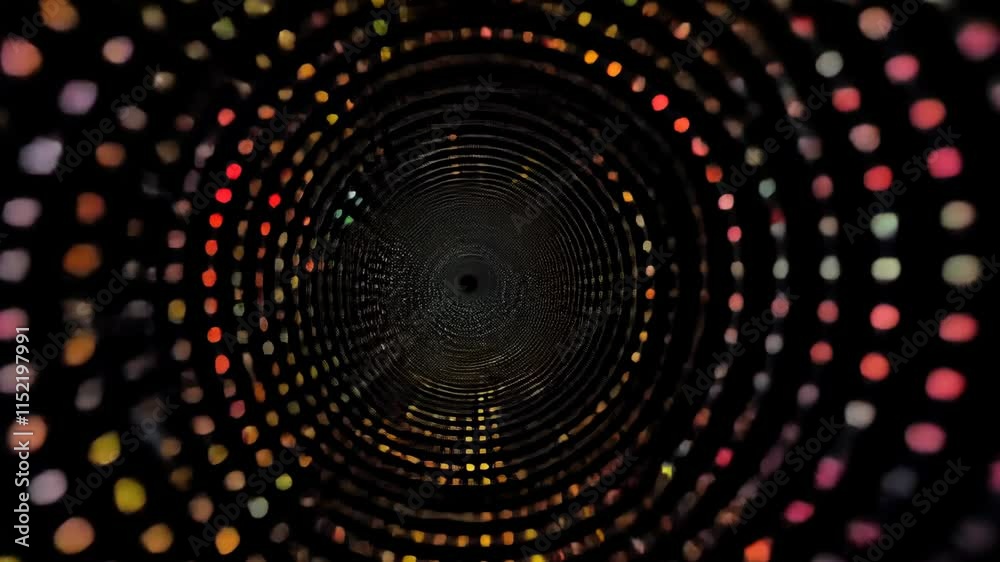Poster mesmerizing golden light trails swirl against a black backdrop. sparkling particles evoke elegance a