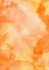 Watercolor texture, watercolor orange background 