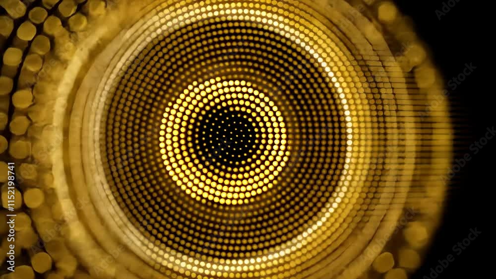 Poster mesmerizing golden light trails swirl against a black backdrop. sparkling particles evoke elegance a