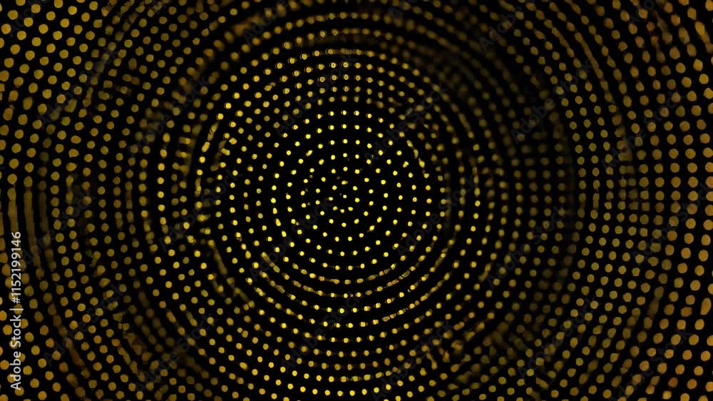 Poster Mesmerizing golden light trails swirl against a black backdrop. Sparkling particles evoke elegance and luxury. Dynamic abstract background video.