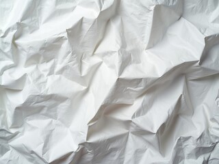 Obraz premium White Paper Textured Background, Abstract Crumpled Sheet, Wrinkled Surface Design, Seamless Crinkle Pattern, Minimalist Paper Backdrop, Soft Light Paper Texture, Creative Paper Material