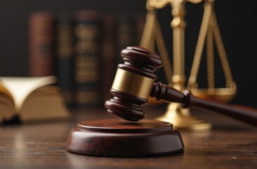 A close-up illustration of the iconic scales of justice, perfectly balanced, with a golden finish.